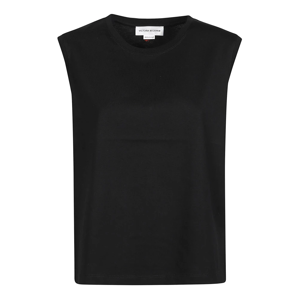 Victoria Beckham Stijlvolle Mouwloze T-shirt Black Dames