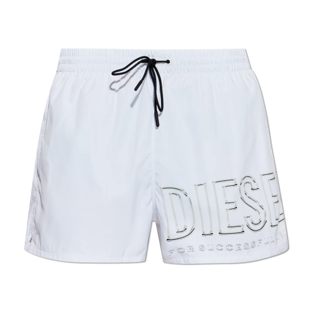 Diesel Mannelijk Wit Badmode Heren, L, Polyester, Olympic-34-D-Core Zwemshorts