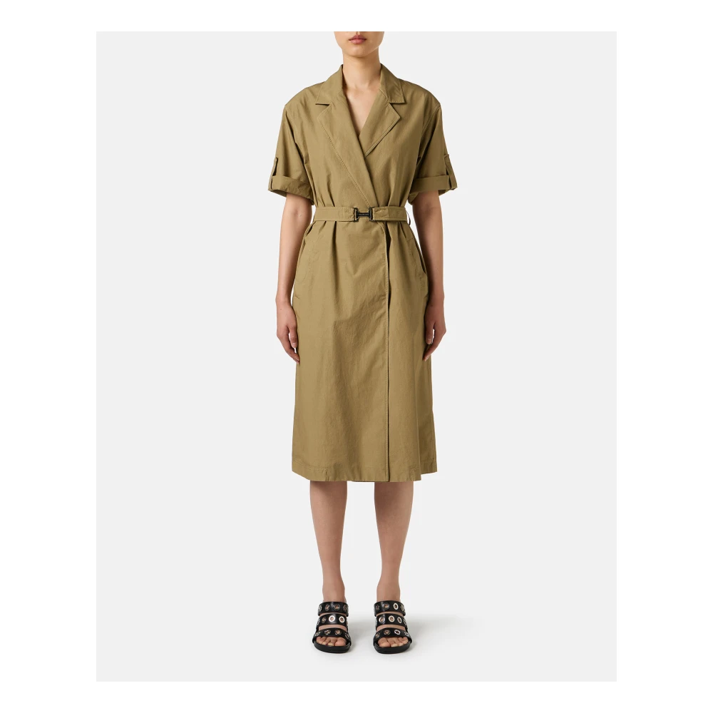Iceberg Modderkleurige regular-fit jurk met canvas riem Beige Dames