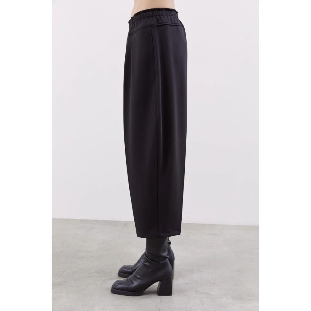 MeiMeiJ Wijde Pijp Scuba Broek Black Dames