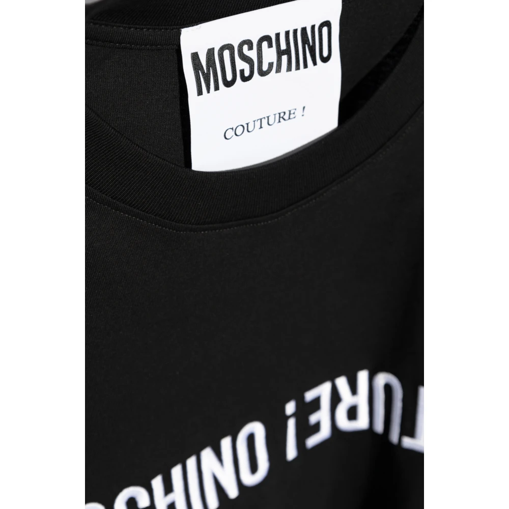 Moschino T-shirt met logo Black Heren