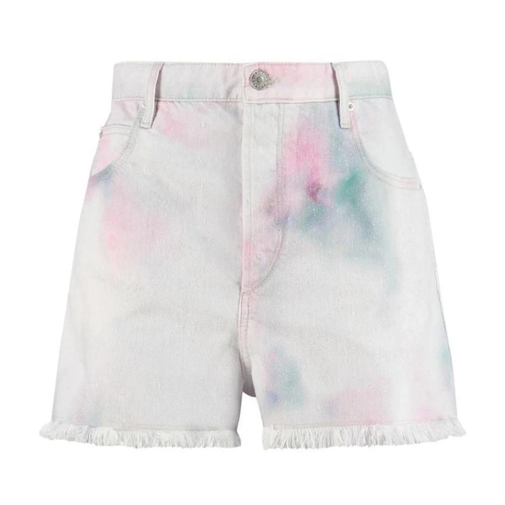 Isabel marant Tie-Dye Denim Shorts Ultiem Comfort Multicolor Dames