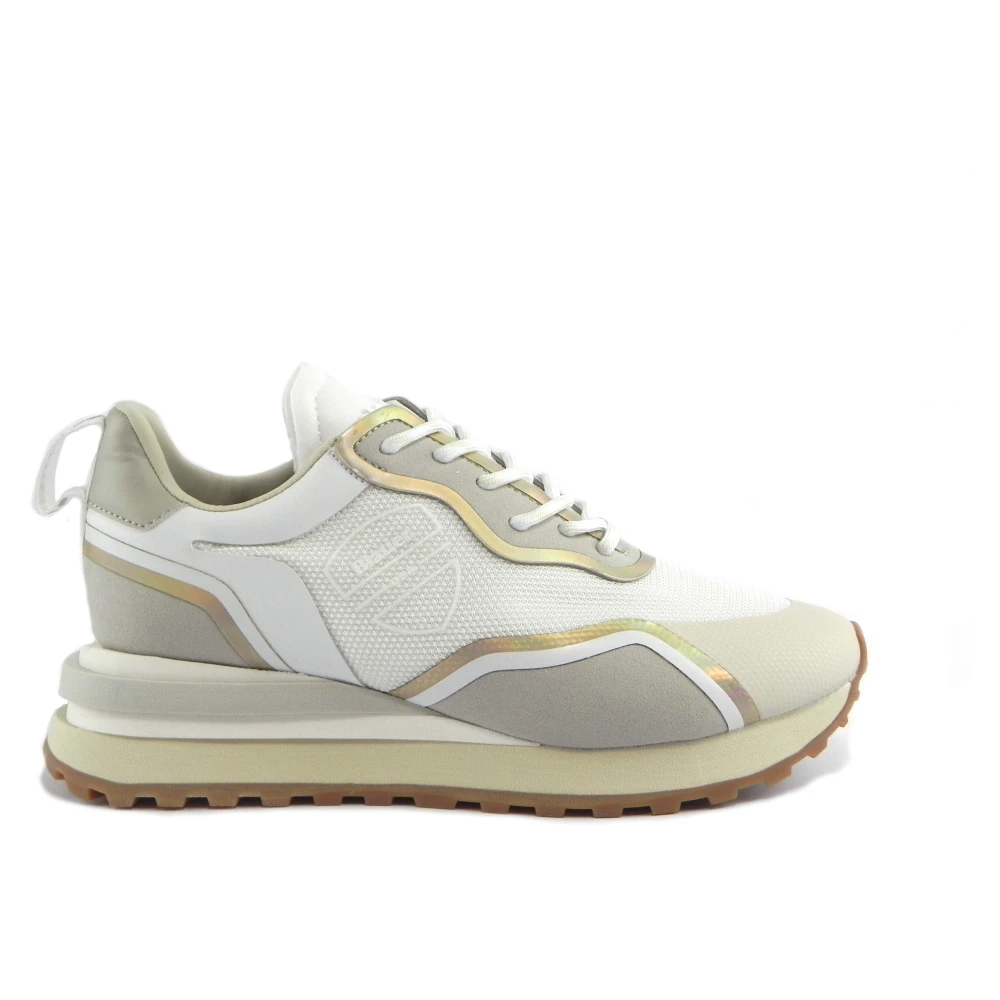Blauer Sneakers Dames Schoenen Wit