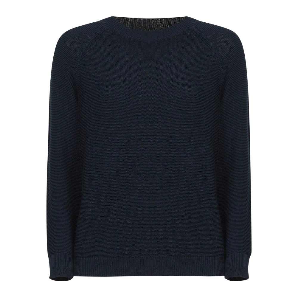 Weekend Max Mara Vrouw Blauw Truien & Vesten Dames, S, Katoen, Wkdaere Trui Met Structuur
