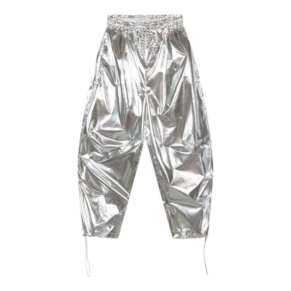 10Days Metallic Parachute Tapered Trousers Gray Dames