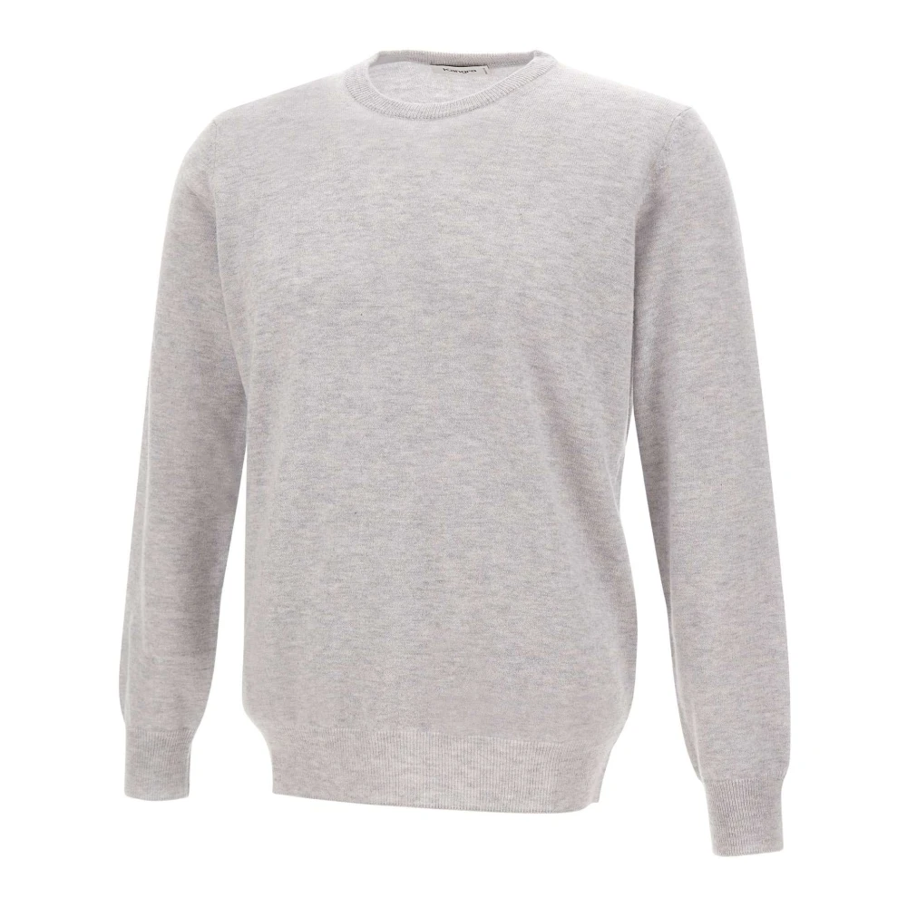 Kangra Men's Gray Round-Neck Knitwear, Xl, Wool Jumper