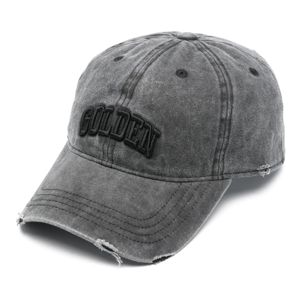 Golden Goose Geborduurde katoenen baseballpet Gray Heren
