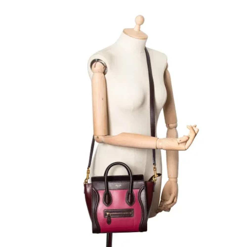 Celine Vintage Pre-owned Leather celine-bags Pink Dames