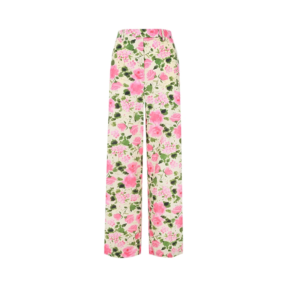 Liu Jo Vrouw Roze Broeken Dames, Xs, Katoen, Wijde Broek