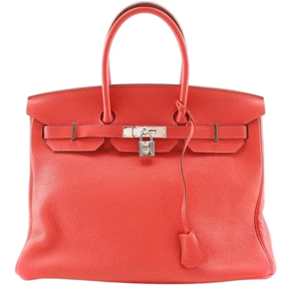 Hermès Vintage Pre-owned Leather handbags Red Dames