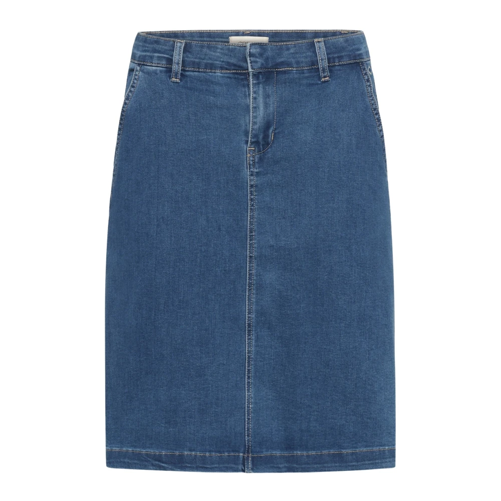 Cream Kvinno Blå Kjolar Dam, Xl, Denim, Denimkjolar