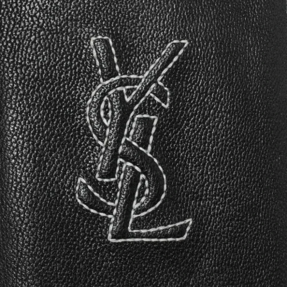 Yves Saint Laurent Vintage Pre-owned Leather home-office Black Dames