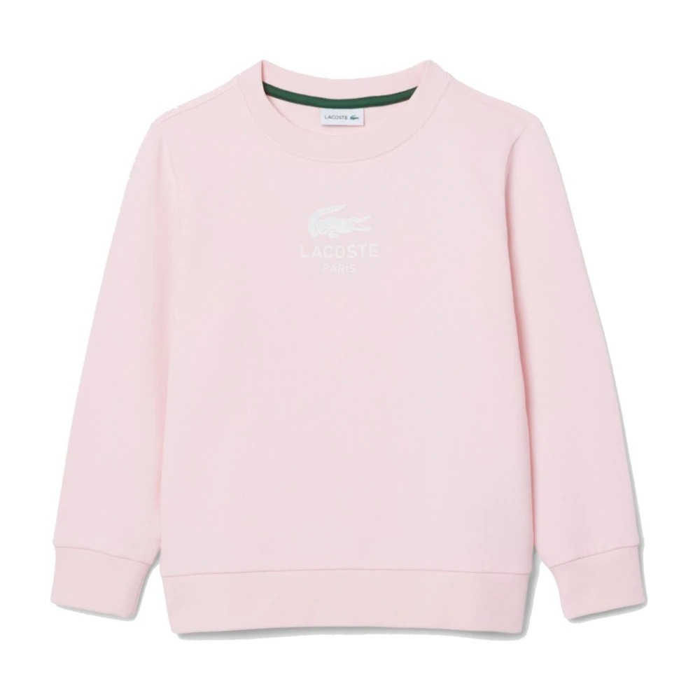 Lacoste Tryckt Sweatshirt Urban Stil Bekväm Bomull Pink, Unisex