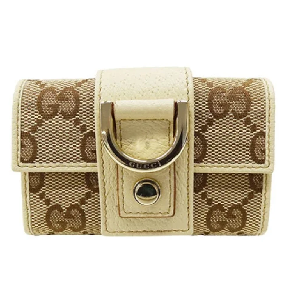 Gucci Vintage Pre-owned Canvas key-holders Beige Dames