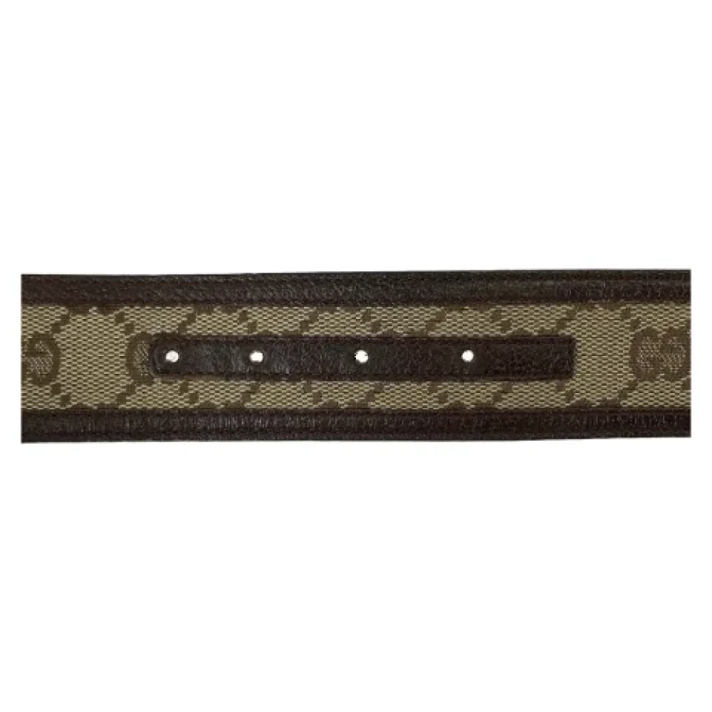 Gucci Vintage Pre-owned Canvas belts Brown Heren