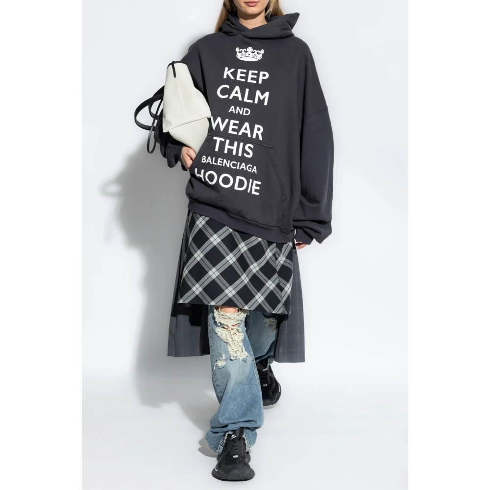 Balenciaga Hoodie Black Dames