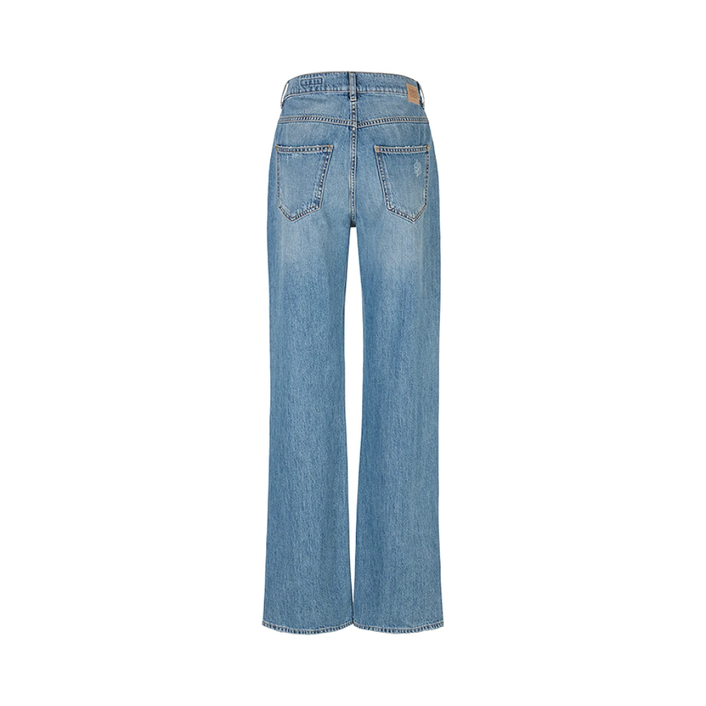 RIANI Straight Cut Jeans met Kleine Scheuren Blue Dames