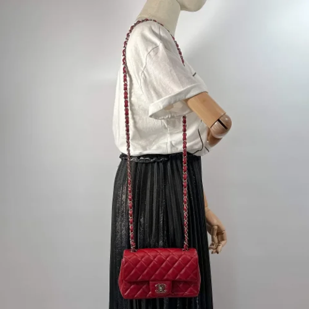 Chanel Vintage Pre-owned Leather chanel-bags Red Dames