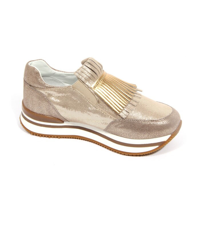 chaussure-junior-platine-or-en-daim