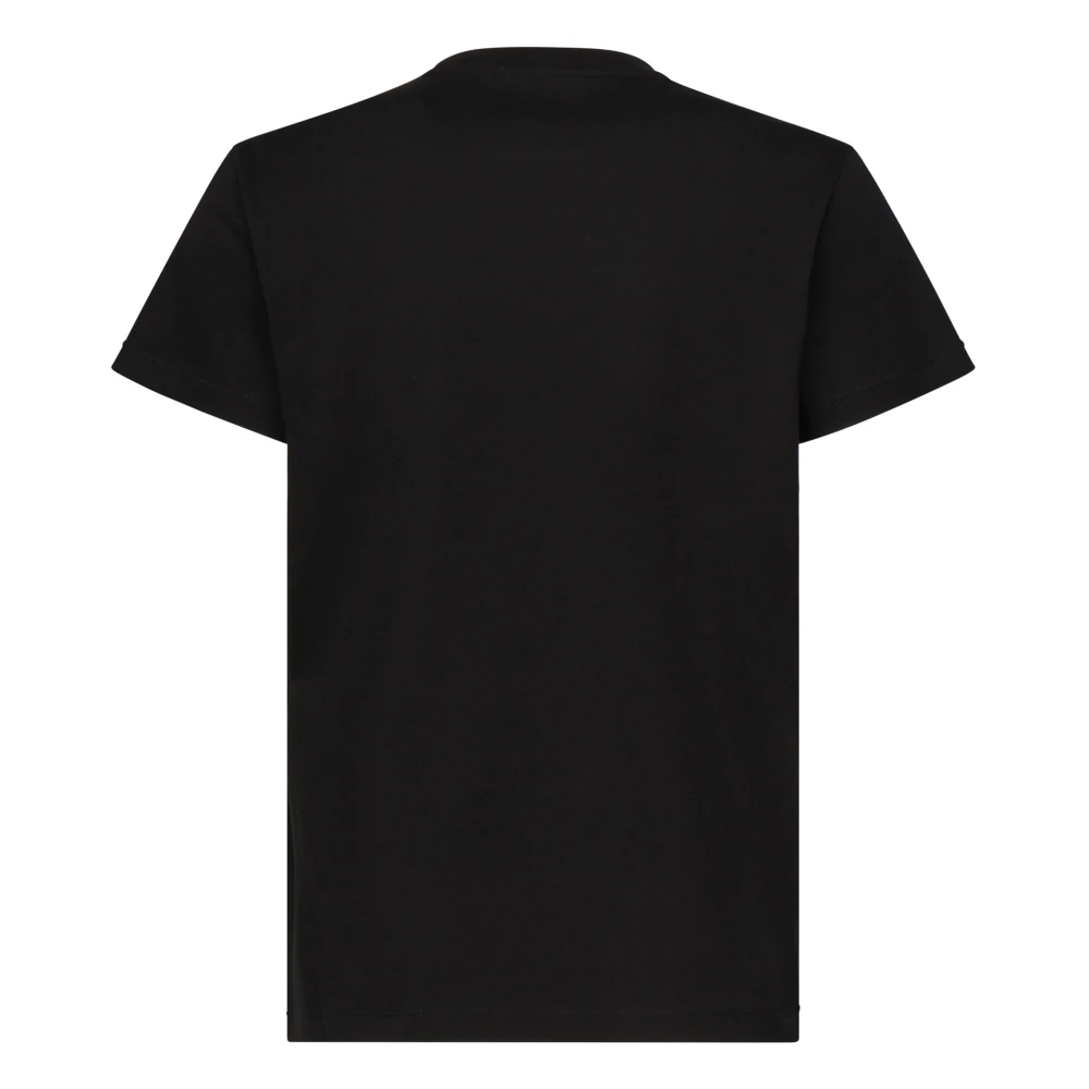 Moncler Zwarte Katoenen T-shirts en Polos Black Dames