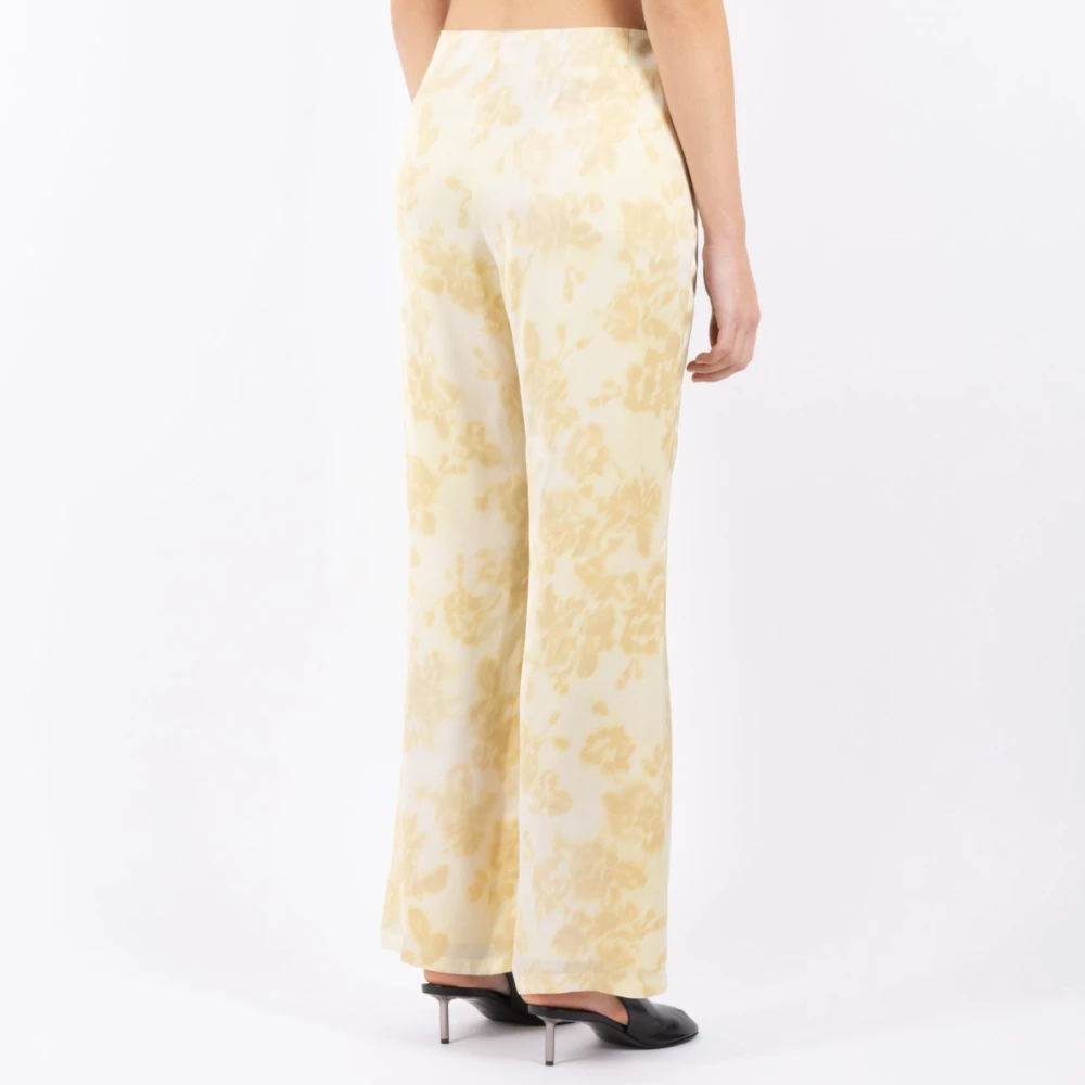Jil Sander Cremino Viscose Broek Beige Dames