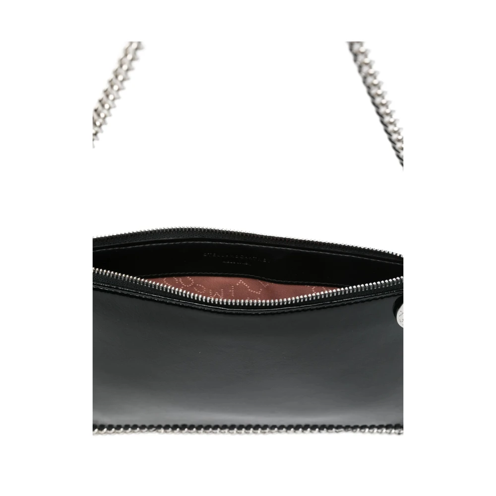 Stella Mccartney Zwarte Schoudertas met Kettinglink Black Dames