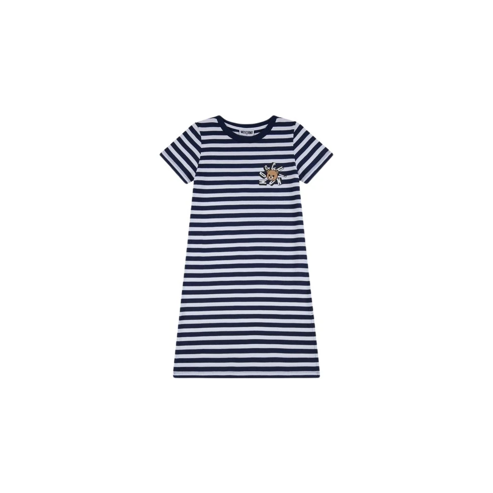Moschino Multicolor Dresses, Female, 8 Y, Teddy Bear Cotton Jersey Dress