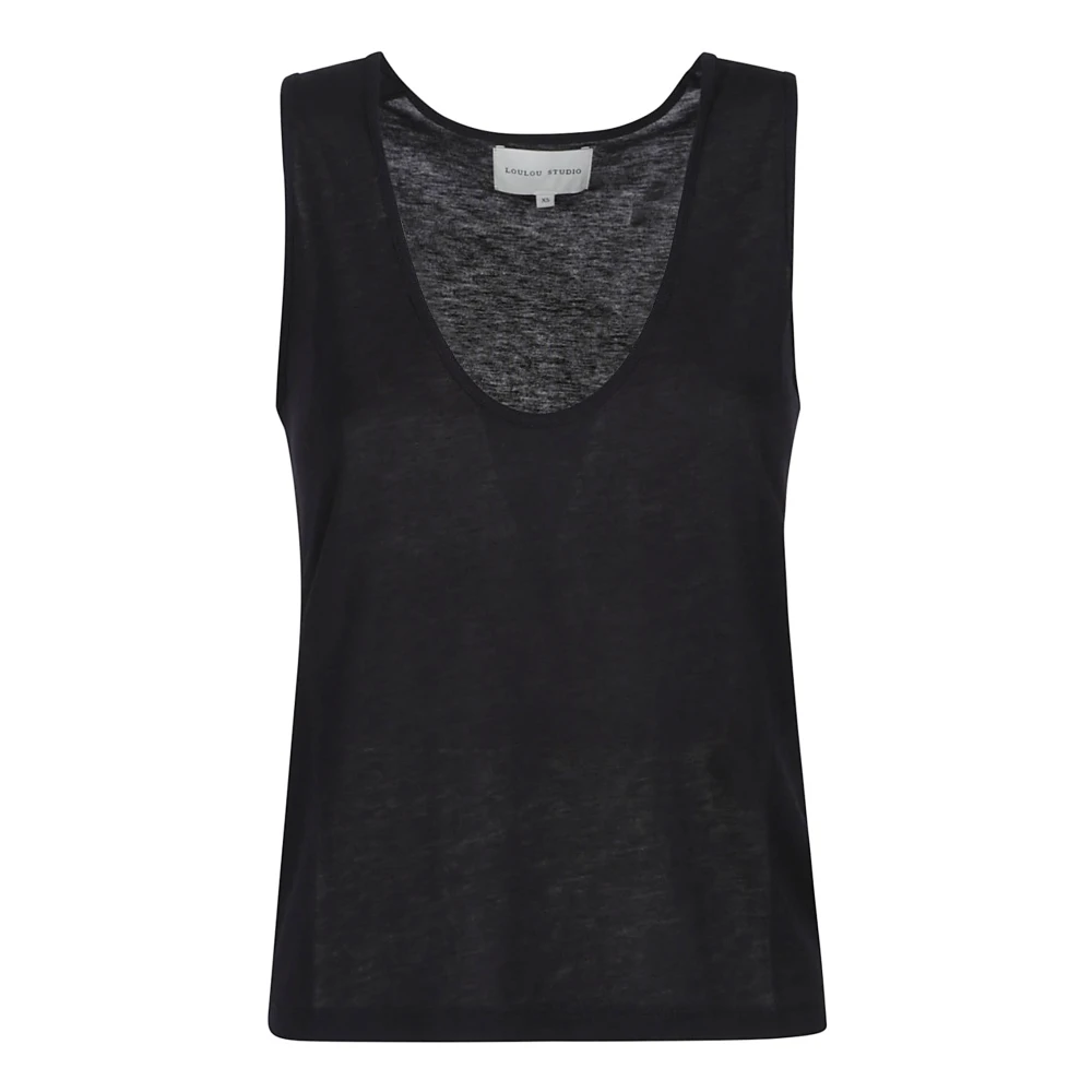 Loulou Studio Diepe top in Albia-stijl Black Dames