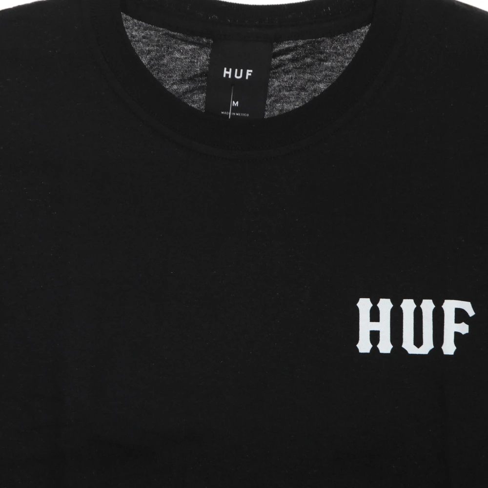 HUF Klassiek Zwart Heren T-shirt Black Heren