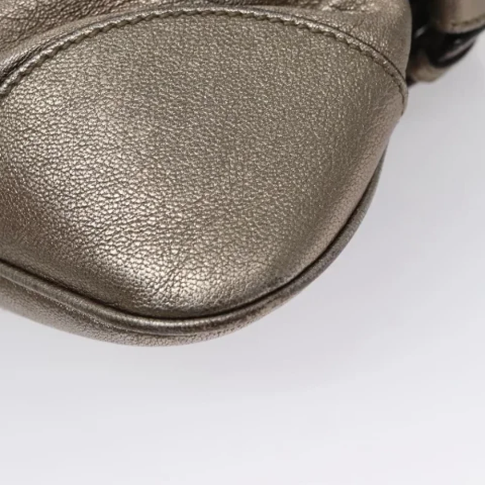 Salvatore Ferragamo Pre-owned Leather shoulder-bags Gray Dames