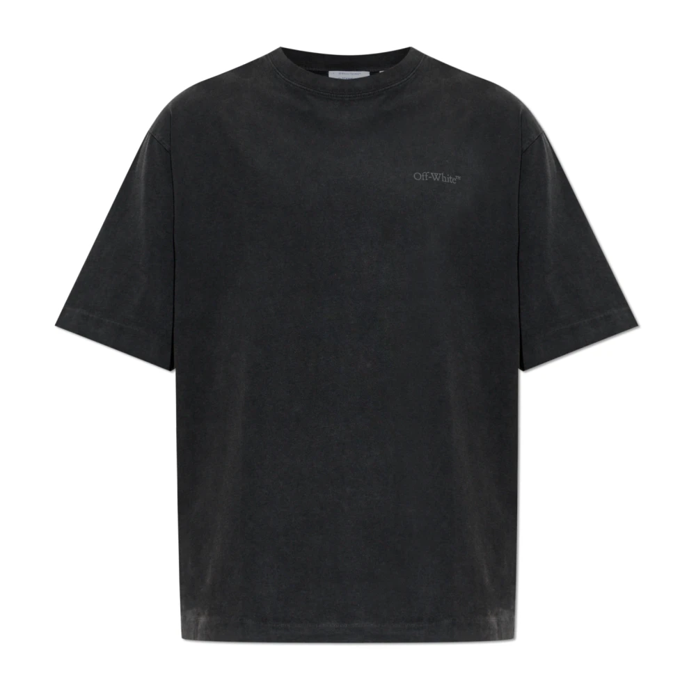 Off White Uomo Nero - T-Shirt Con Logo - Tops - M
