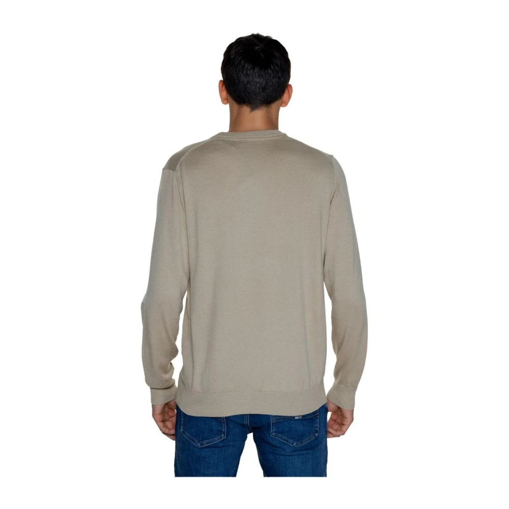 Guess Zijde en wol blend trui Beige Heren