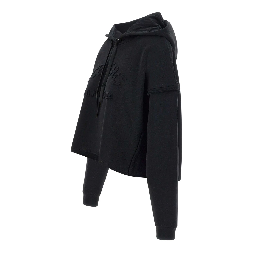 Iceberg Zwarte Katoenen Sweatshirt met Capuchon Black Dames