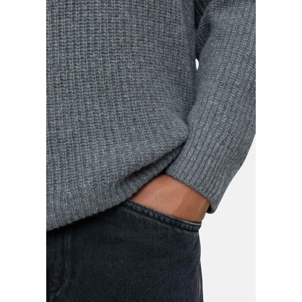 closed Halve Rits Ribtrui Gray Heren