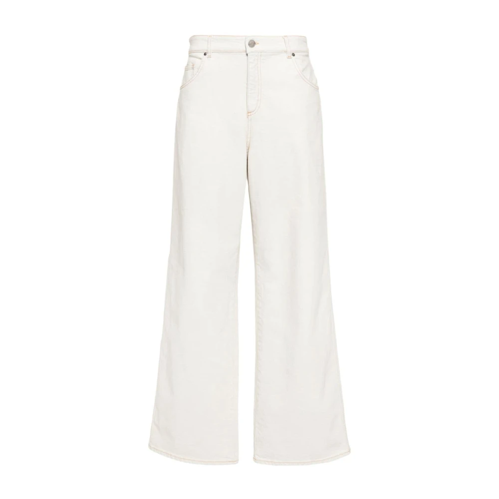 Blumarine Wide Jeans White Dames