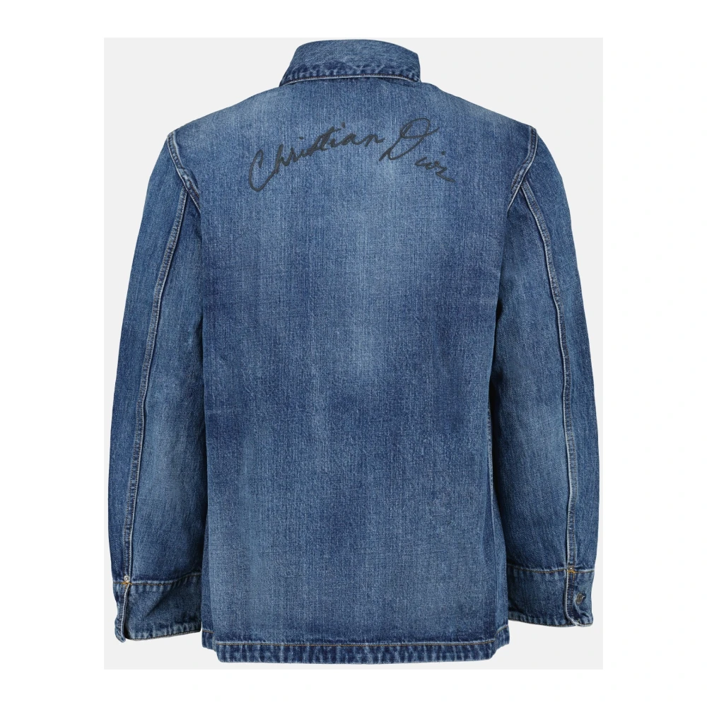 Dior Denim jas Herfst-Winter 2024 Mannen collectie Blue Heren
