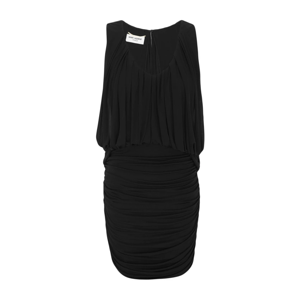 Saint Laurent Women's Black Short Dresses, M, Dresses