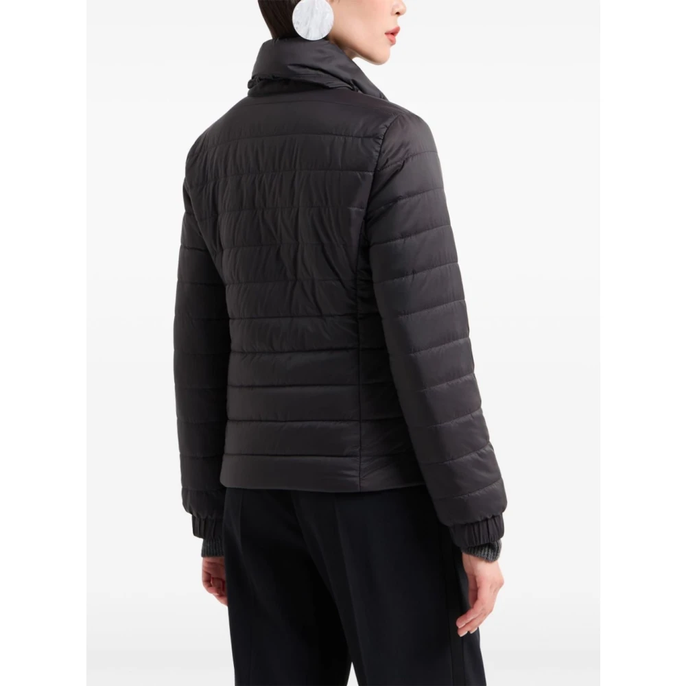 Emporio Armani Zwarte Nylon Donsjas Black Dames