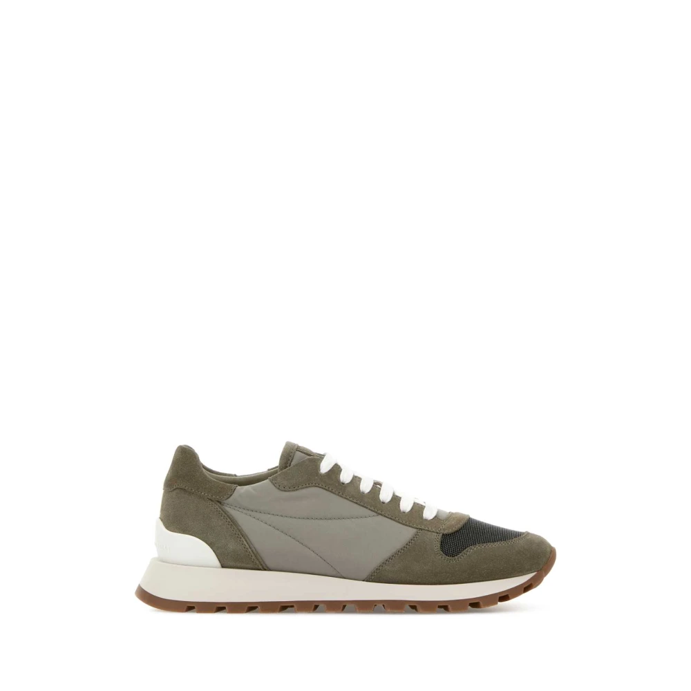 Brunello Cucinelli Fabric Runners met Monili Dames Schoenen Grijs