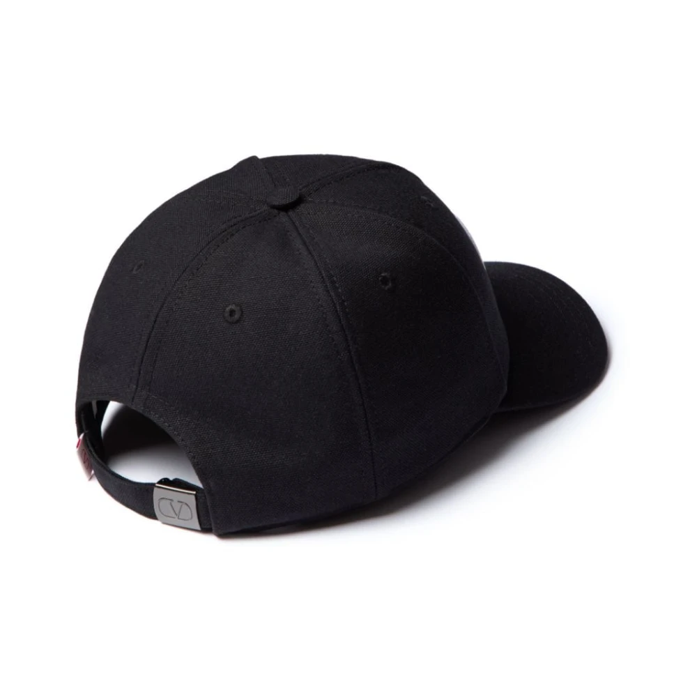 Valentino Garavani Zwarte VLogo Signature Verstelbare Band Hoed Black Heren