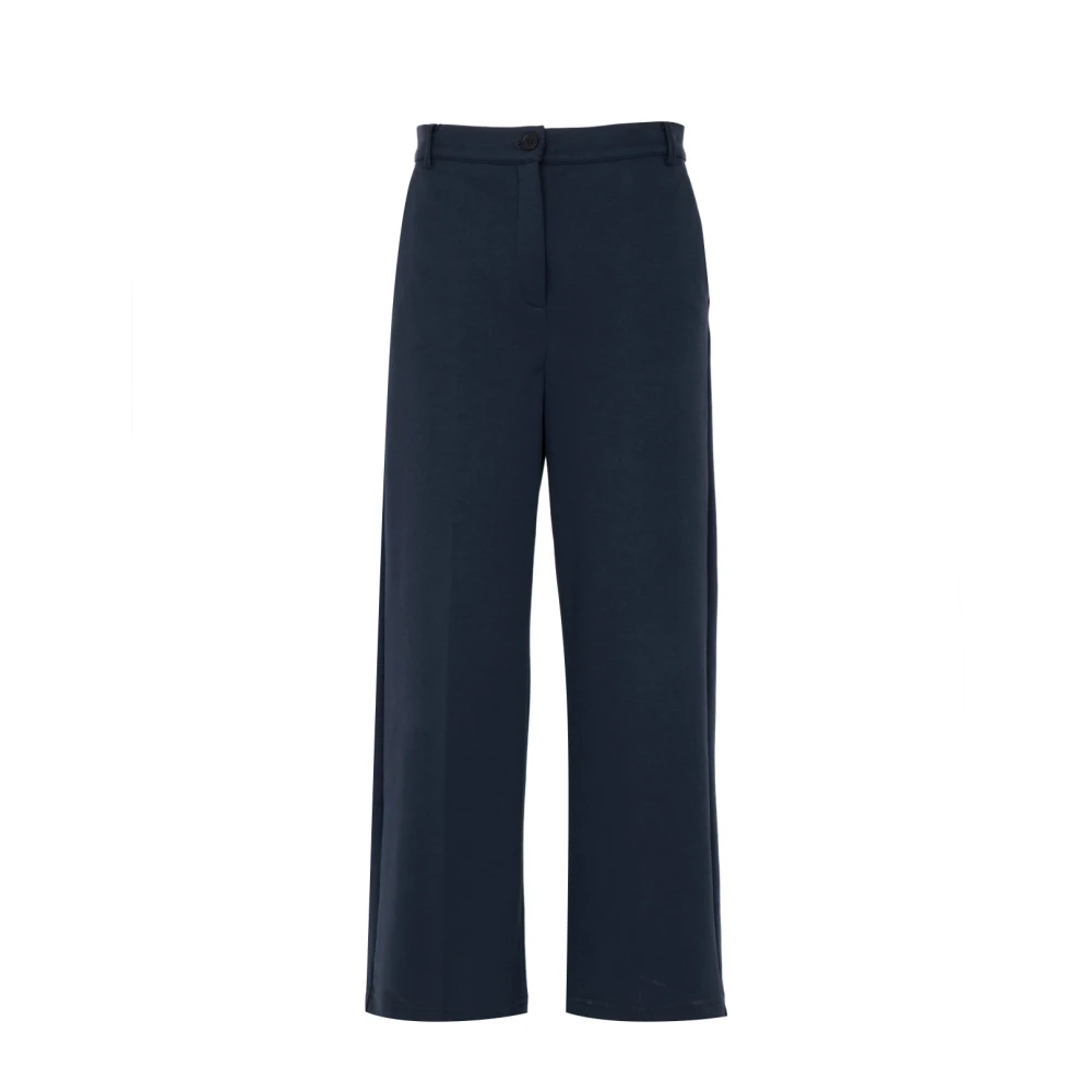 Weekend Max Mara Blå Cropped Trousers