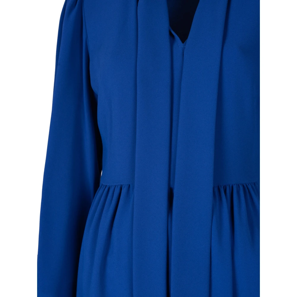 Liu Jo Elegante Mini Jurk met Striknek Blue Dames