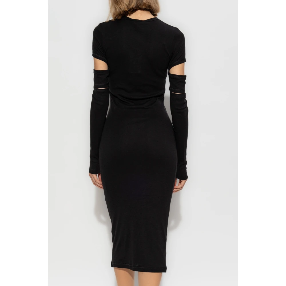 Helmut Lang Jurk met afneembare mouwen Black Dames
