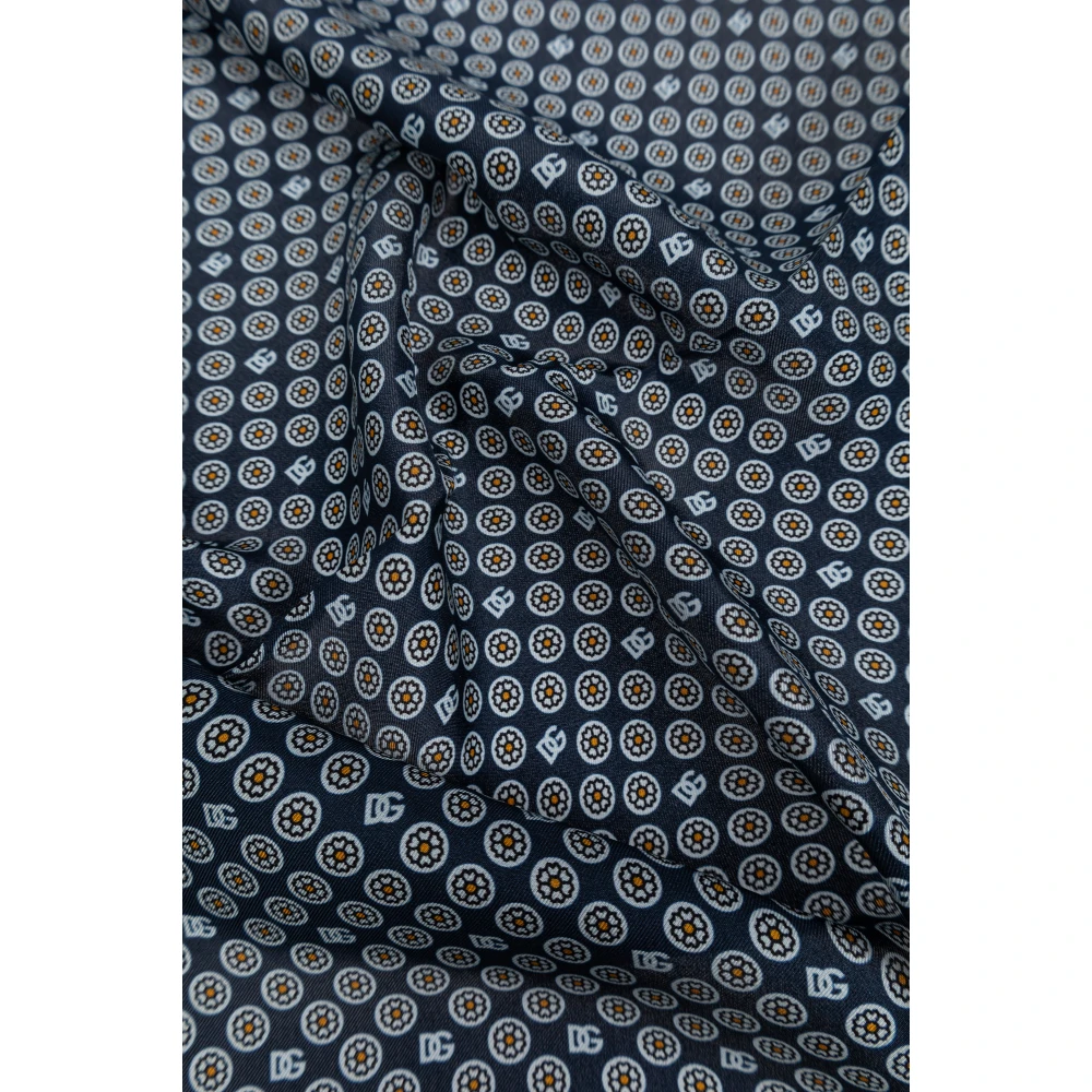 Dolce & Gabbana Zijden sjaal Blue Heren