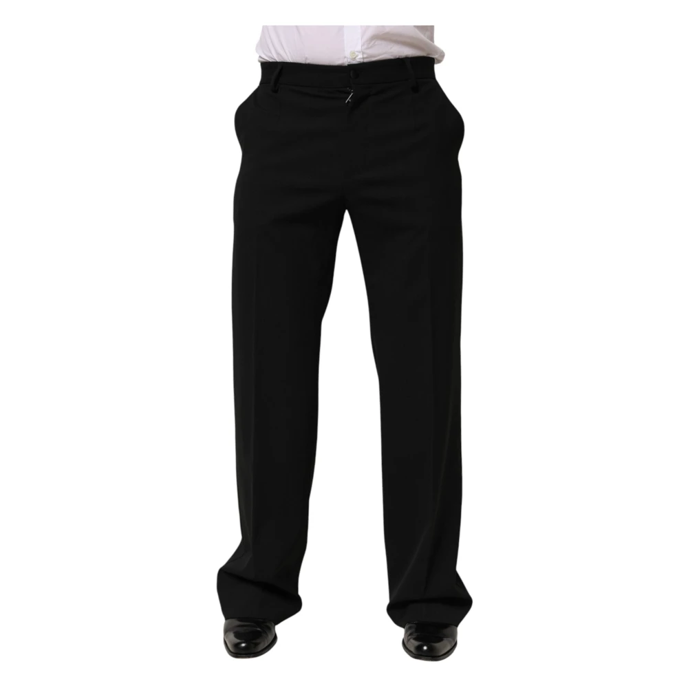 Dolce & Gabbana Dress Trousers - Male - Wide Trousers - Black - L - Trousers