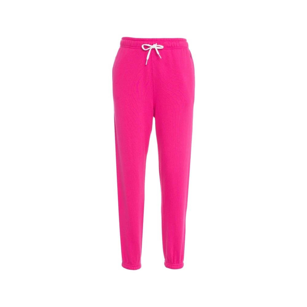 Polo Ralph Lauren Roze Joggers met Logo Borduurwerk Pink Dames