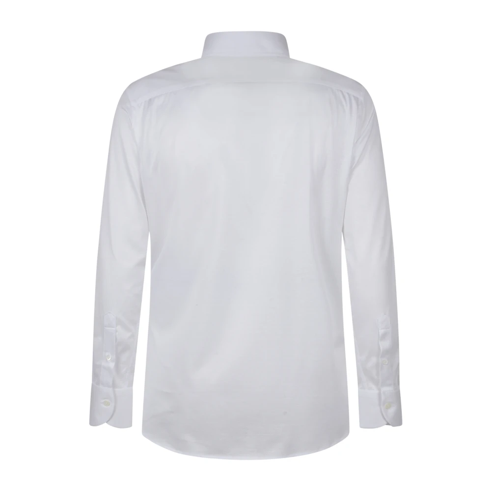 Canali Witte Sportshirts White Heren