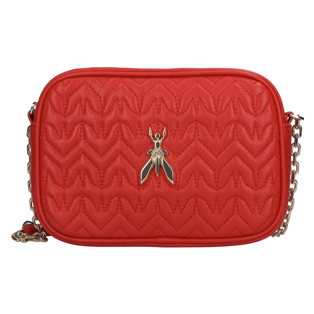 Patrizia Pepe Röd Läder Crossbody Väska
