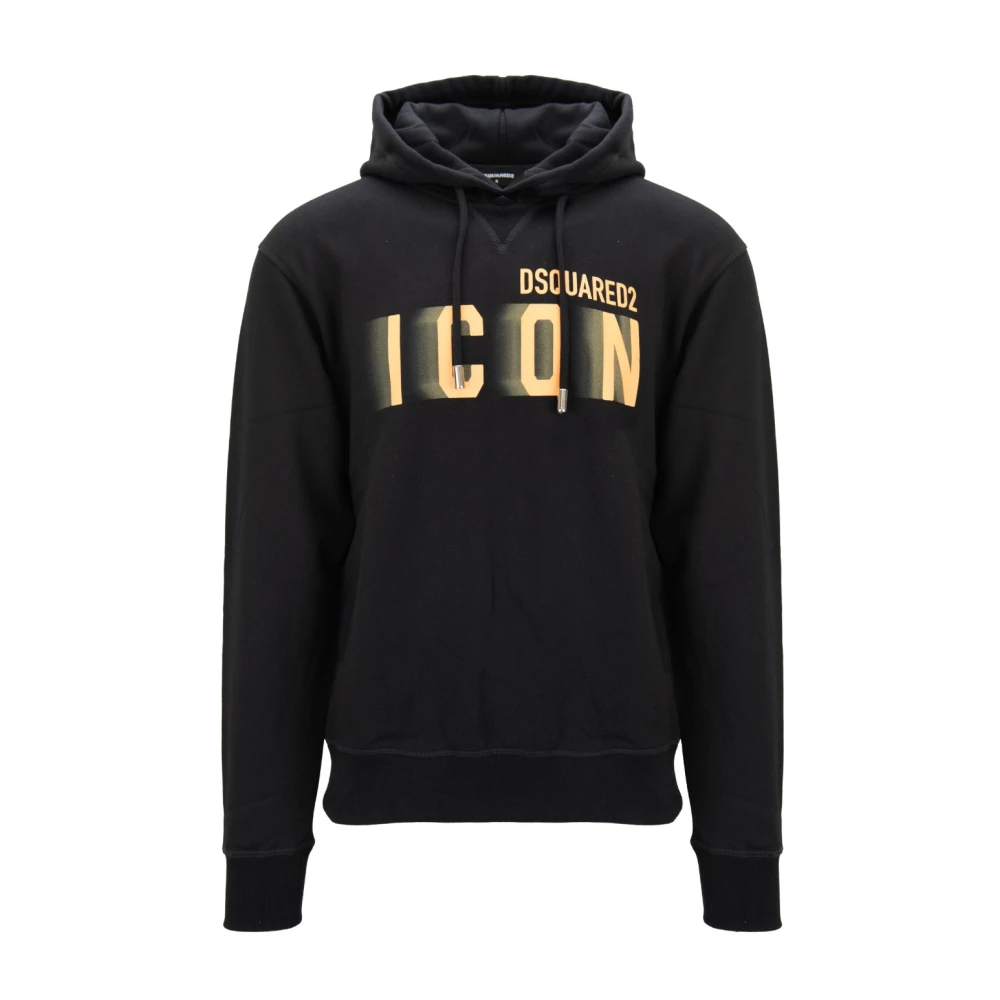 Dsquared2 Men's Black Hoodie With Lace Detail