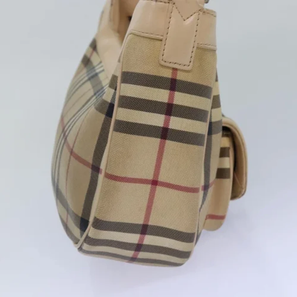 Burberry Vintage Pre-owned Leather shoulder-bags Beige Dames
